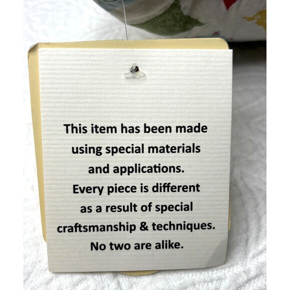 The Home Quilted Look Zipper Pillow Sham Floral Green Gingham Trim & Backing NWT - Picture 9 of 14